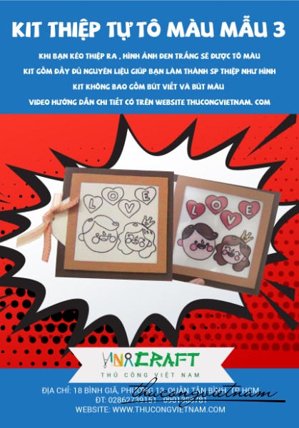 Kit thiệp tự tô màu mẫu 3